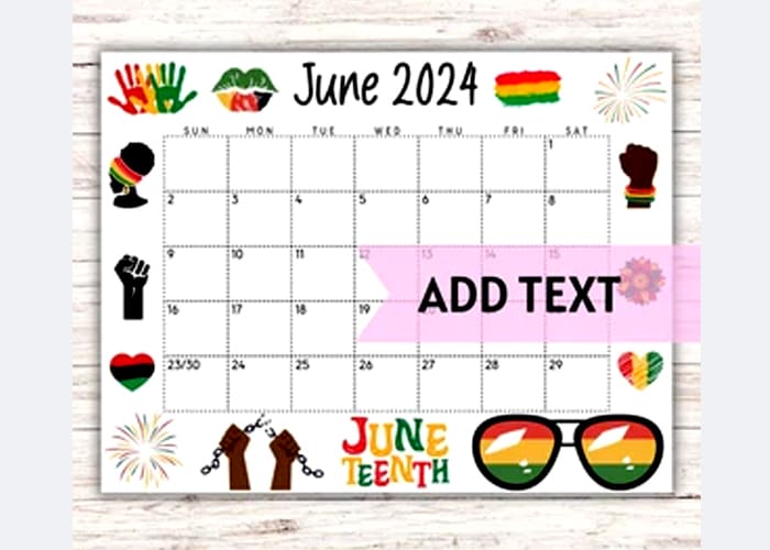 Creating a Calendar by Juneteenth pictures etsy com