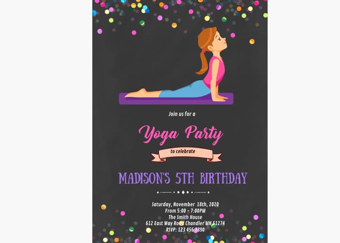 Designing Yoga Invitation Cards