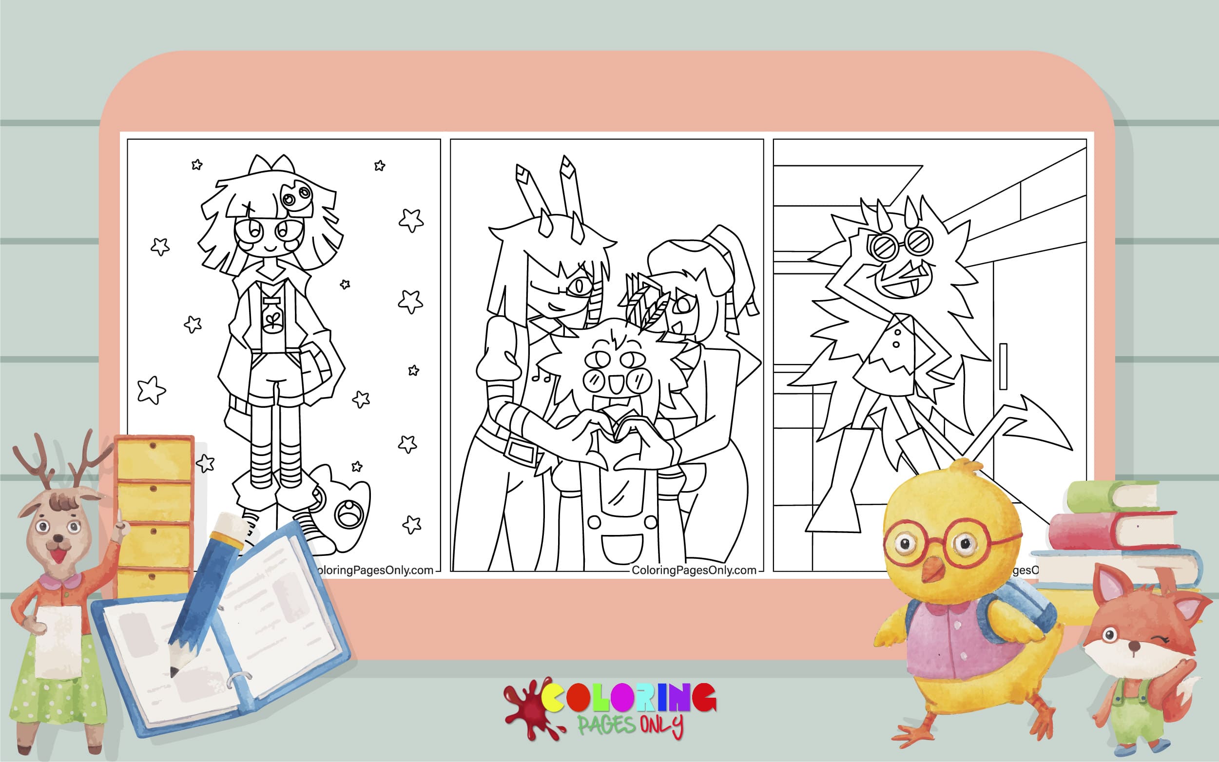 20 páginas para colorir de educação em papel fundamental -  ColoringPagesOnly.com