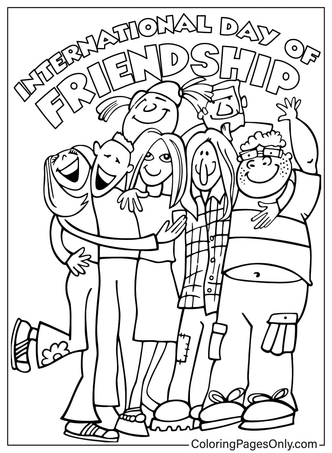 42 Friendship Coloring Pages - Coloringpagesonly.com