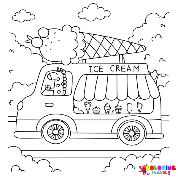 Ice Cream Truck Coloring Pages