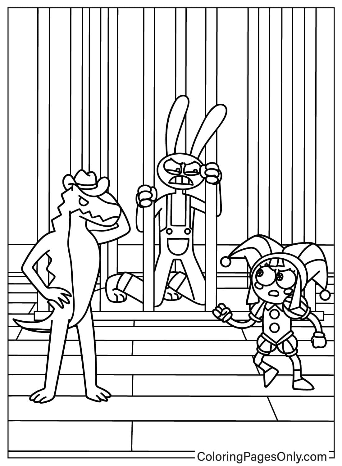 Pomni To Color Free Printable Coloring Pages