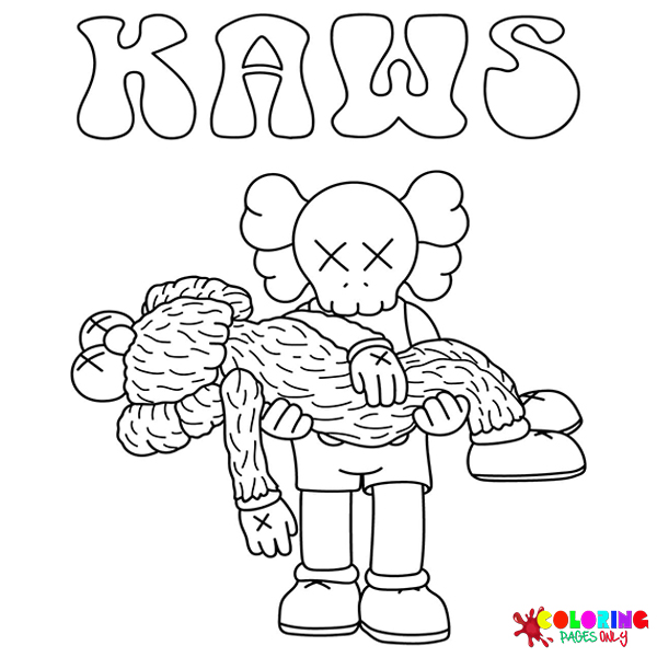 KAWS Coloring Pages