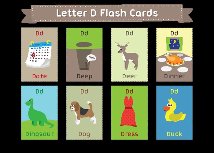 Letter D Flashcard flashcardfox com