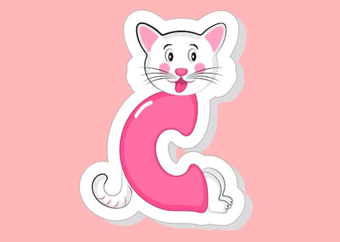 Letter c sticker