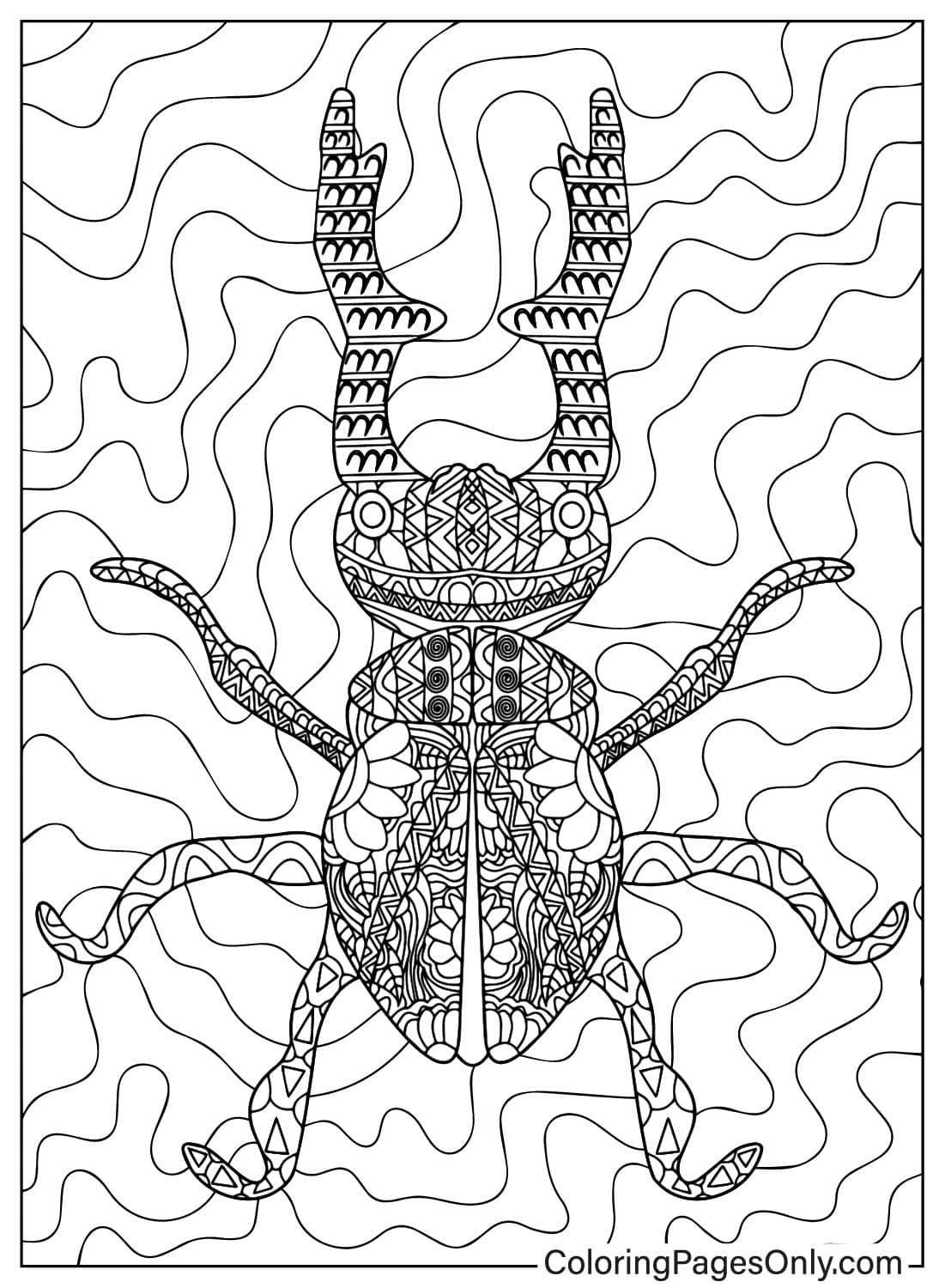 Mandala Lucanus Cervus - Free Printable Coloring Pages