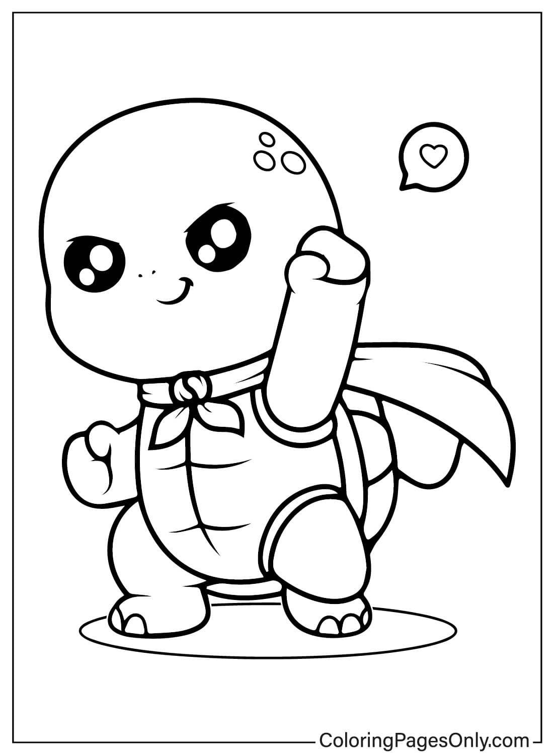 Turtle Super Hero Free Printable Coloring Pages