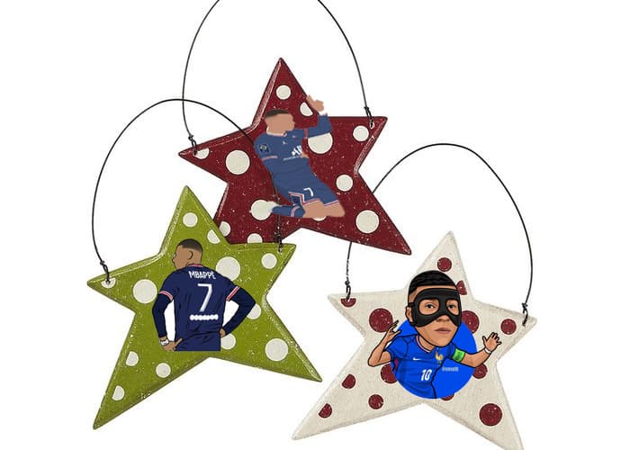 Creating Decorative Stars with Kylian Mbappe coloring pages