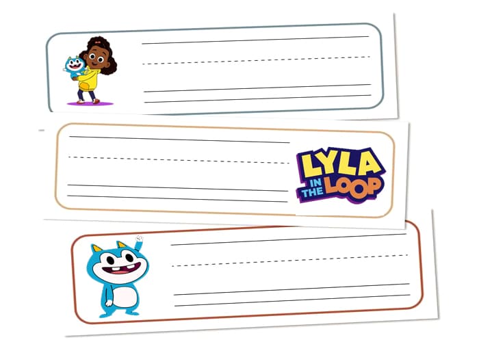 Creating Unique Name Plates with Lyla In the Loop Coloring Pages