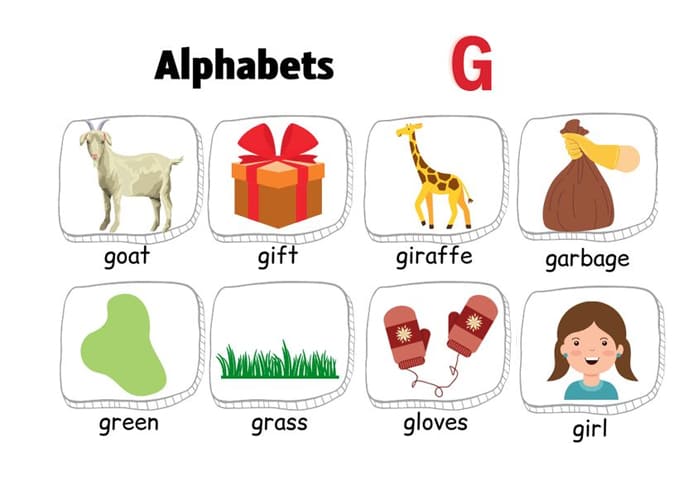 Creating Vocabulary Flashcards with Letter G coloring pages - worksheetshere com