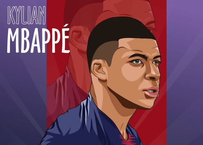 Creating a Cheering Poster with Kylian Mbappe Coloring Pages