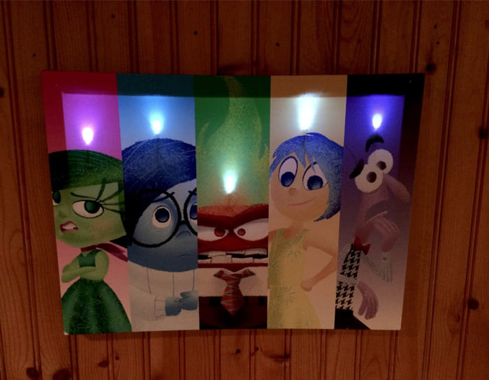 Decorating the Night Light with inside out 2 coloring pages