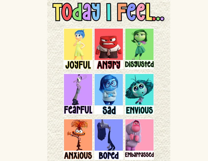 Designing Emotion Cards with Inside out 2 coloring pages