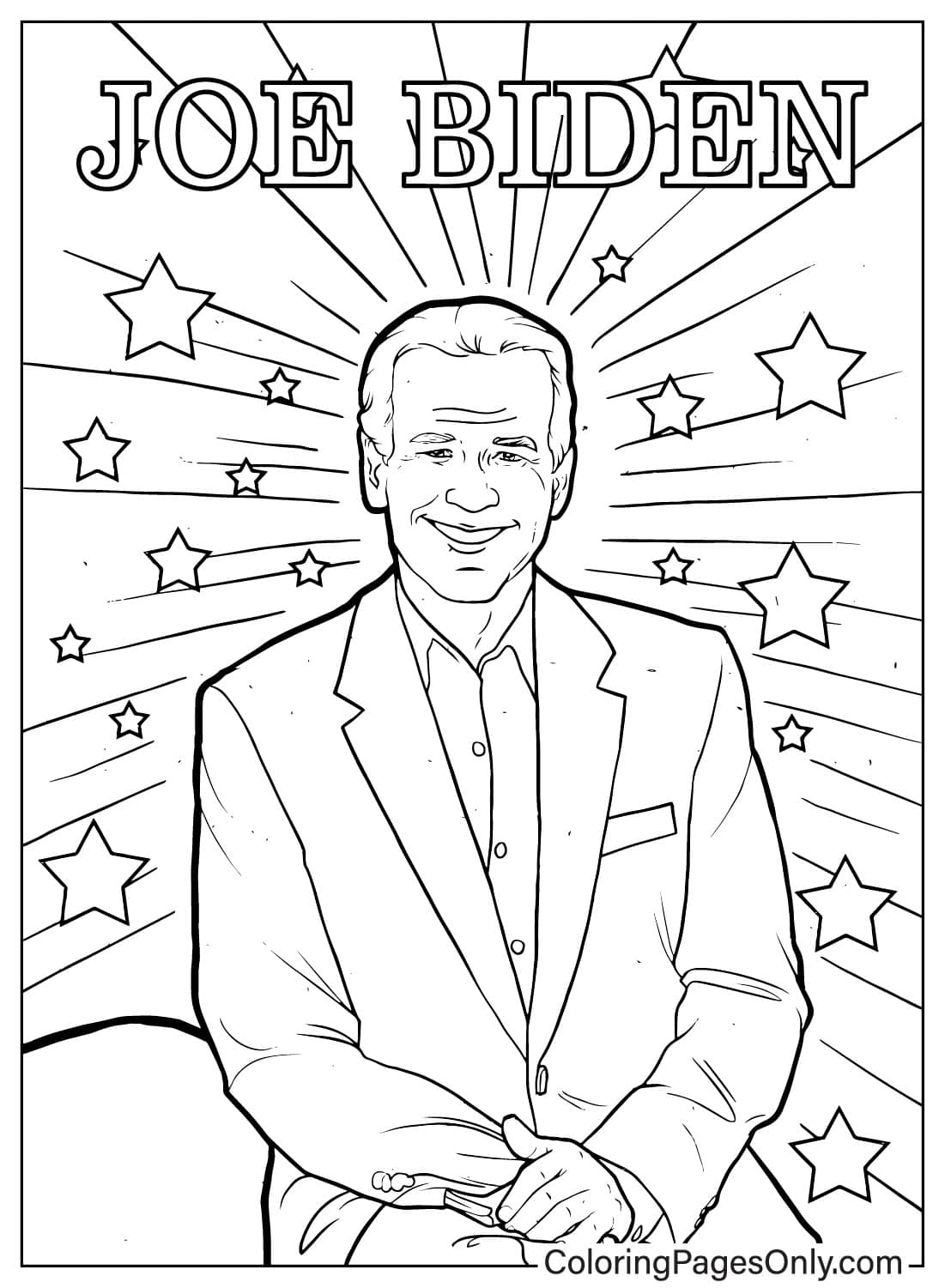 Desenhando Joe Biden P ginas Para Colorir Para Impress o Gr tis