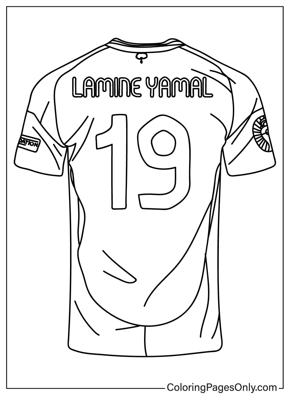 Lamine Yamal Wedstrijdshirt Euro Gratis Kleurplaten Om Te Printen
