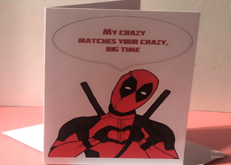 Making A Greeting Card from Deadpool coloring pages