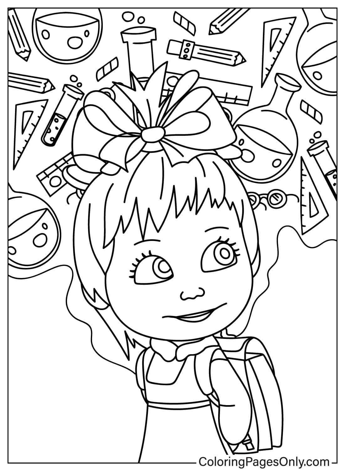 Masha Going To The Beach Free Printable Coloring Pages