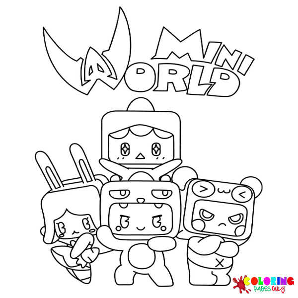 Mini World Coloring Pages