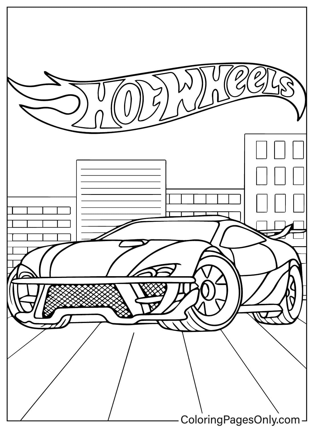 58 Hot Wheels Coloring Pages Free Printable PDF