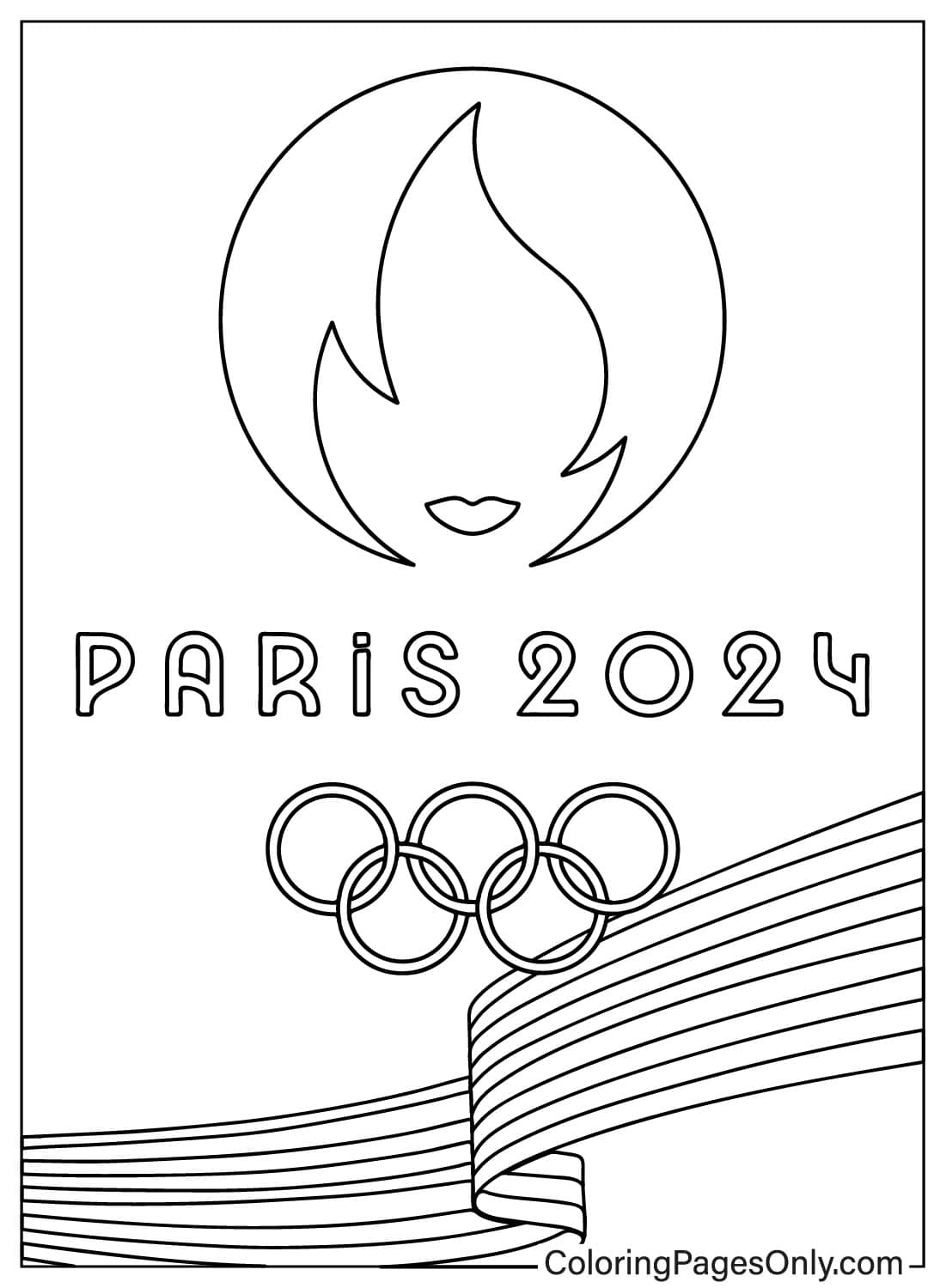 Jogos Olímpicos de Paris 2024 Páginas para colorir gratuitas para