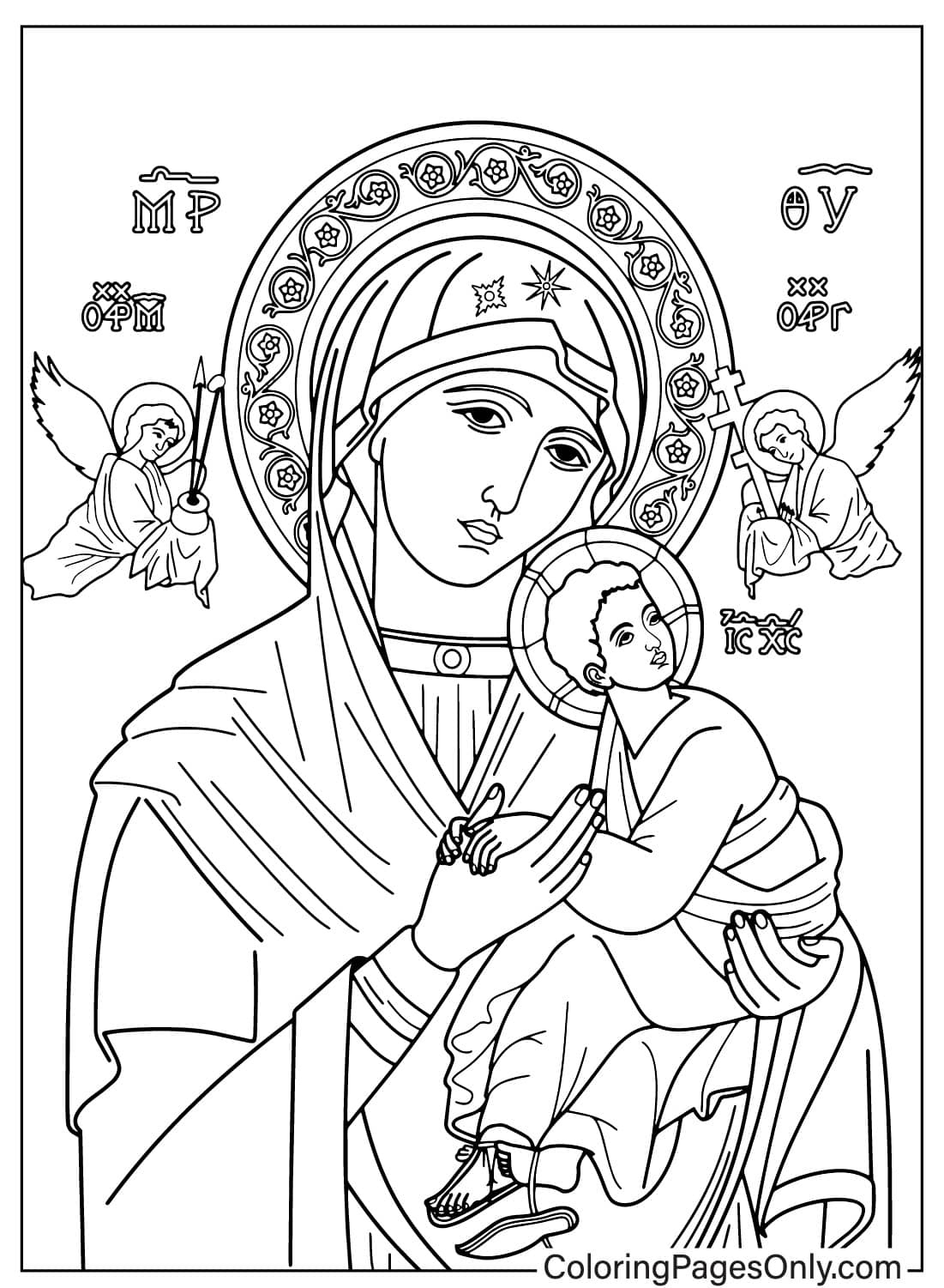 Our LaOur Lady of Perpetual Help - Free Printable Coloring Pages