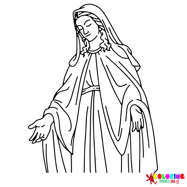 Saint Mary Coloring Pages