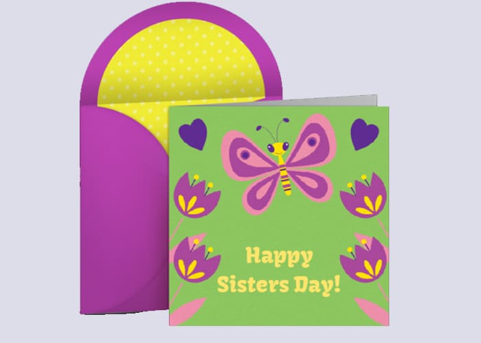 Sister's day card punchbowl com