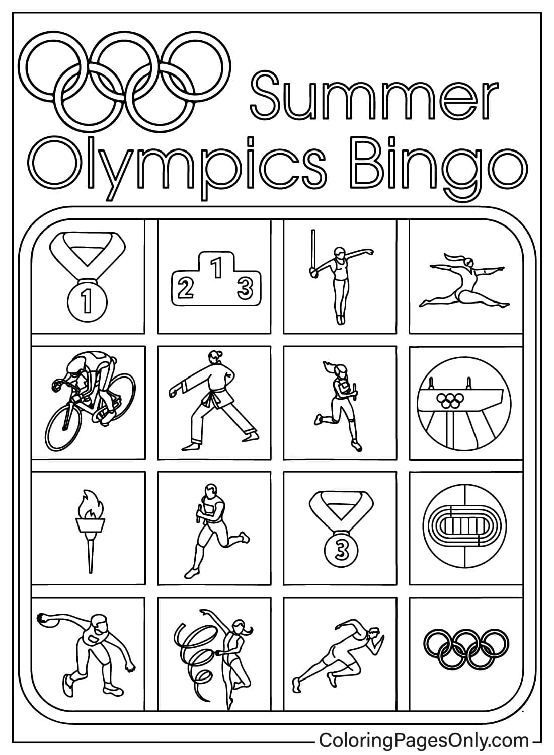 Sports At The 2024 Summer Olympics Free Printable Coloring Pages