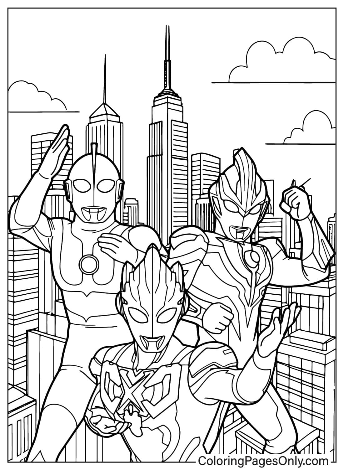 El Ultraman - Dibujos Para Colorear Imprimir Gratis