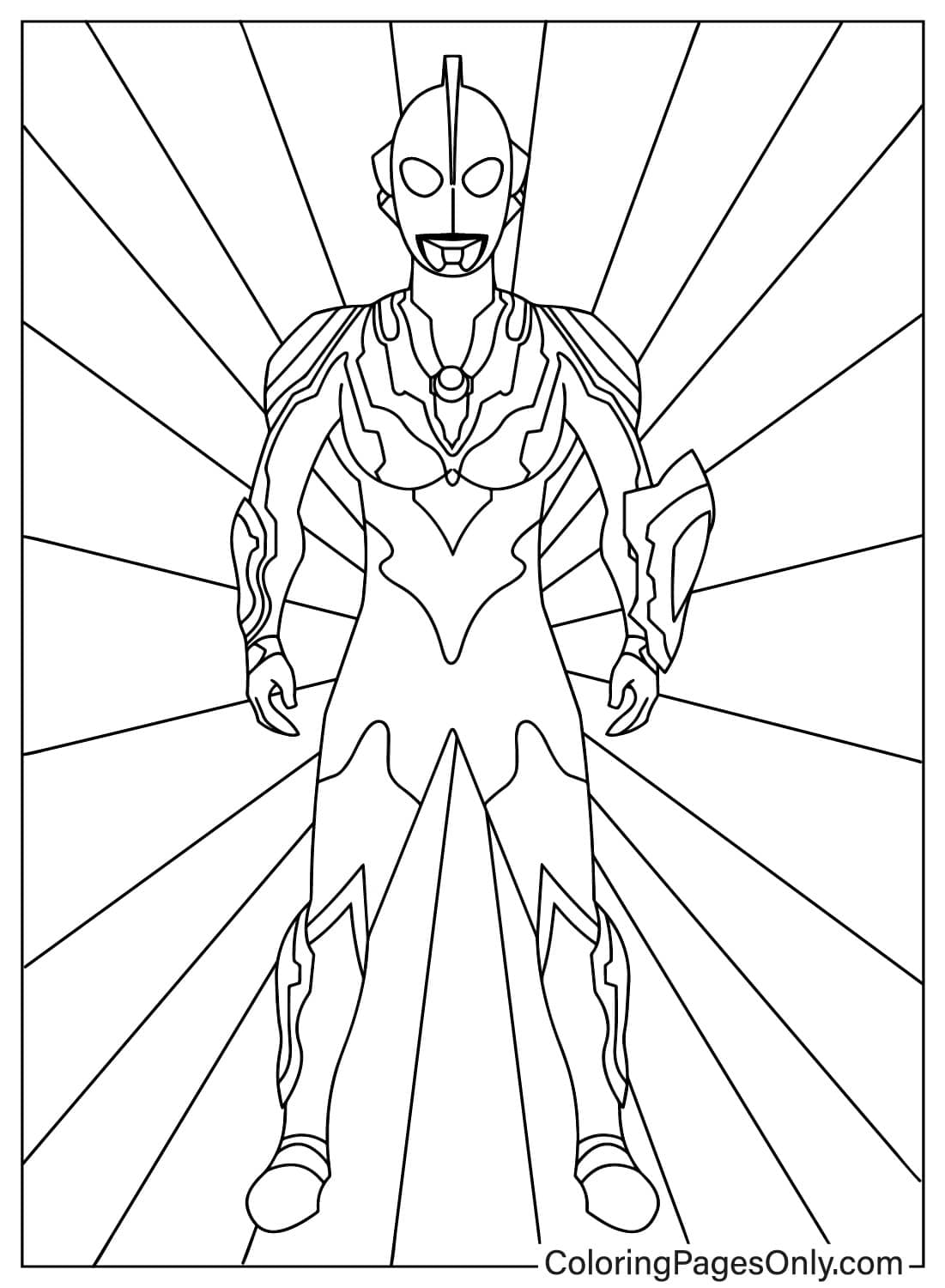 Ultraman Ribut - Free Printable Coloring Pages