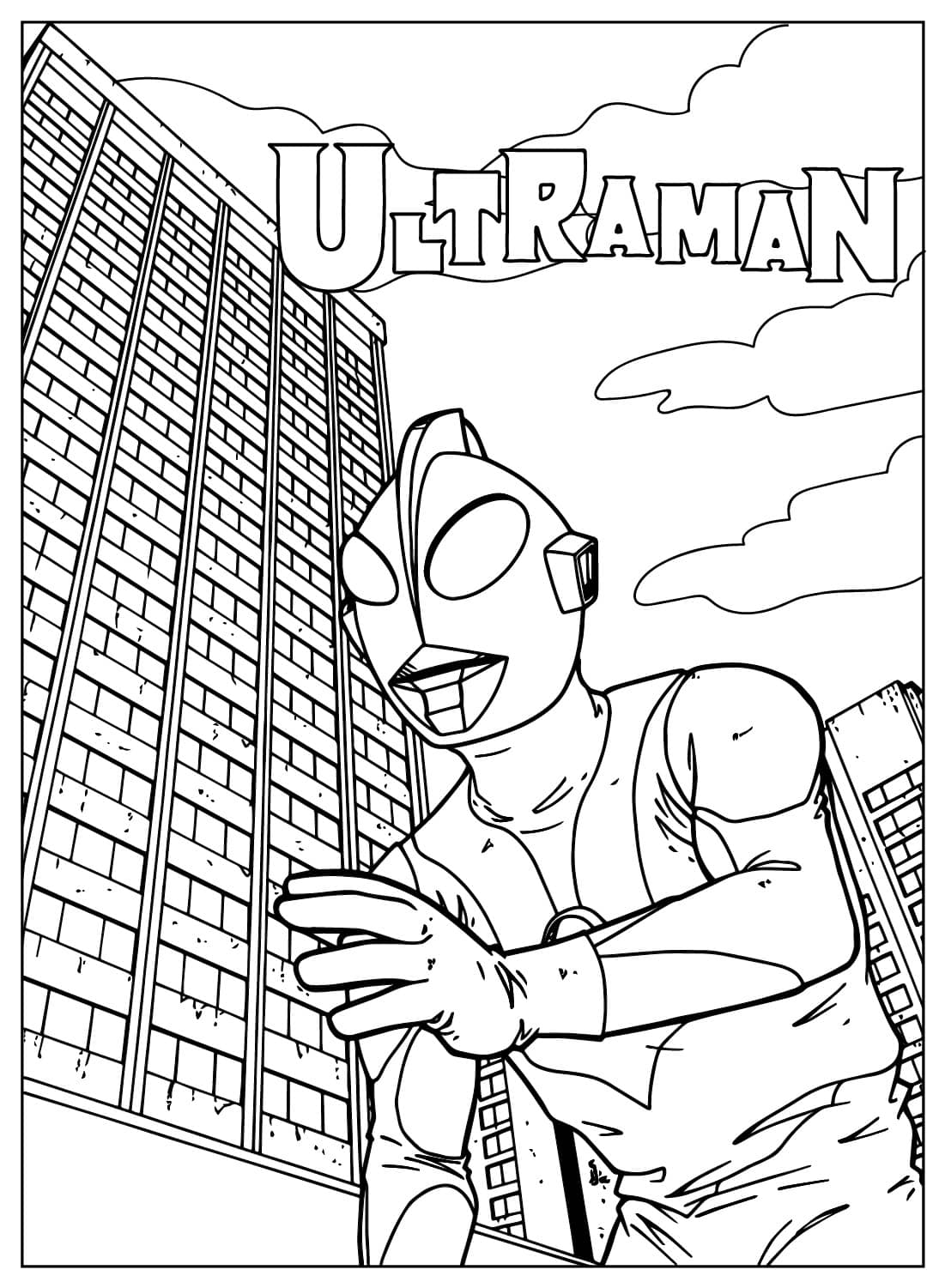 Ultraman Mask - Free Printable Coloring Pages