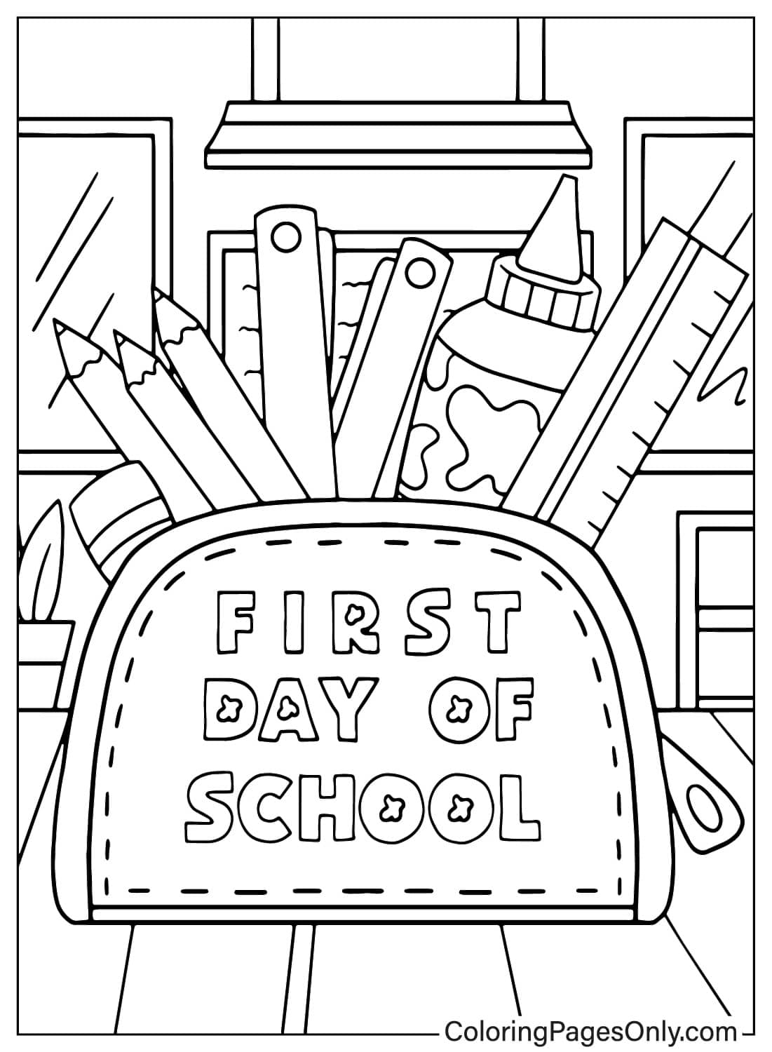 30 First Day Of School Coloring Pages Free Printable PDF Online 30 First Day Of School Coloring Pages Free Printable PDF Online
