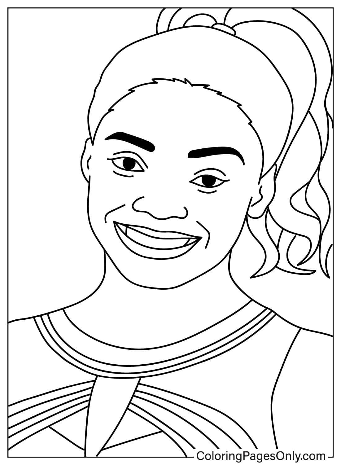 Beautiful Simone Biles - Free Printable Coloring Pages