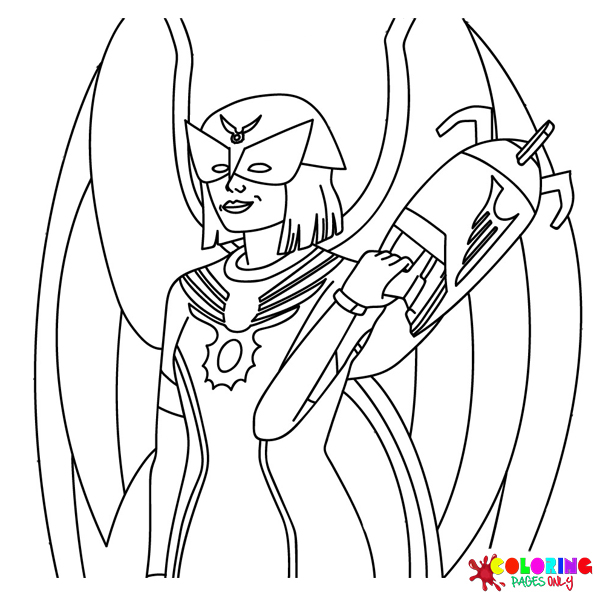 Birdgirl Coloring Pages