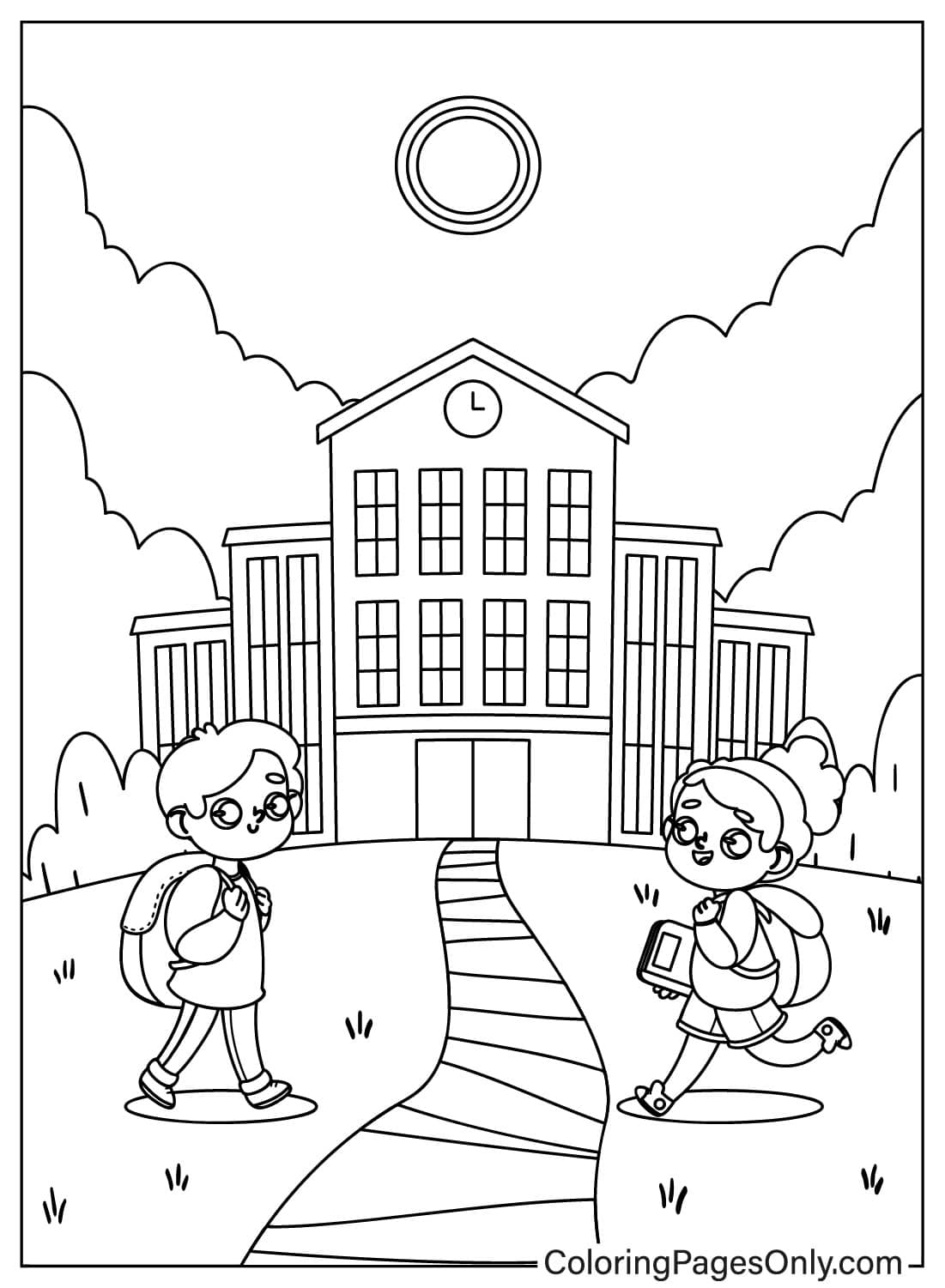 18 School Coloring Pages - Coloringpagesonly.com