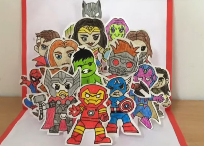 Creating An Avenger Pop-up Card