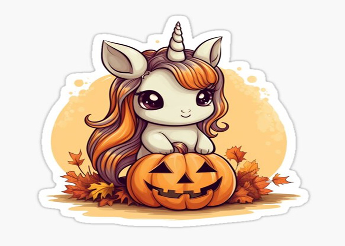 Creating A Halloween Unicorn Sticker