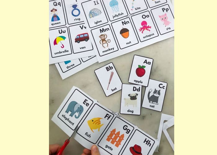 Creating Alphabet Flashcards 