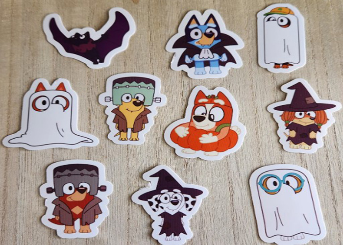 Creating Bluey Halloween Stickers