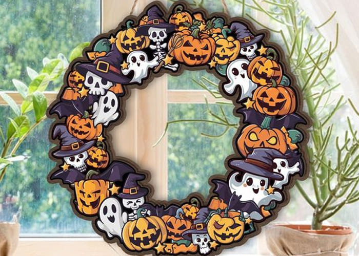 Creating a Halloween Wreath 