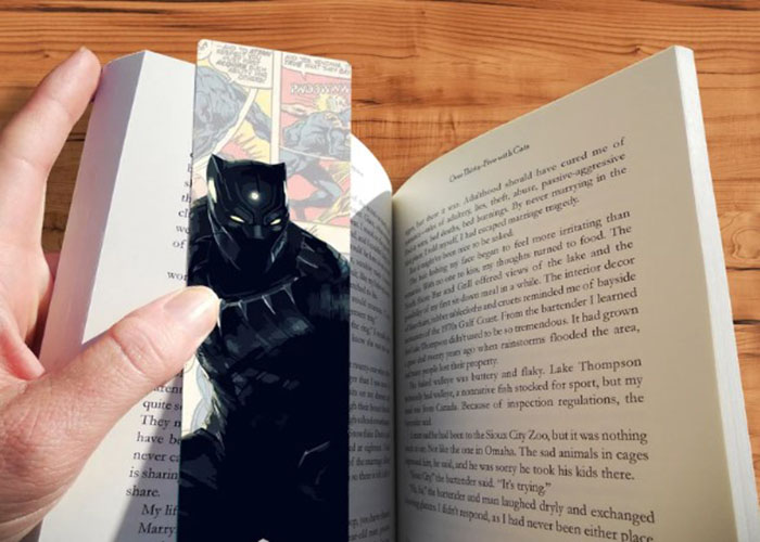 Decorating A Bookmark From Black Panther Coloring Pages