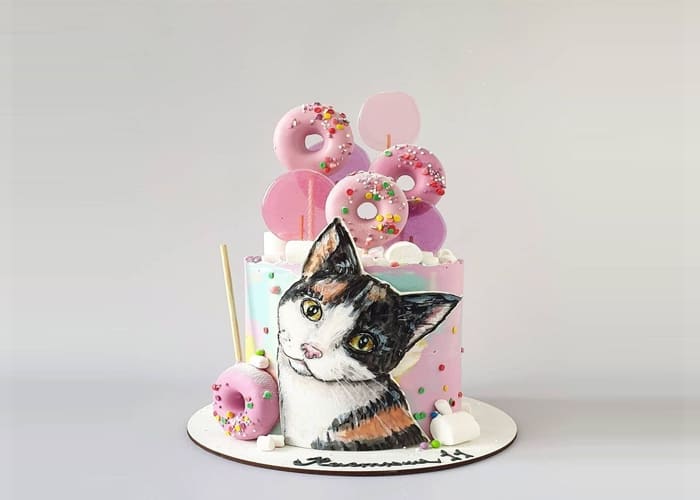 Decorating Cakes from Cat Coloring Pages