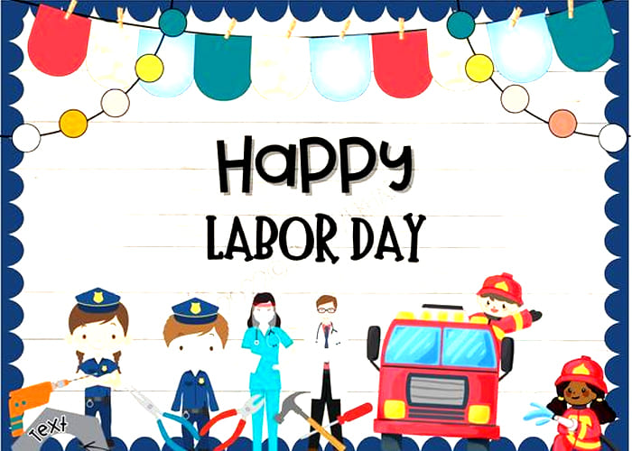 Decorating a Bulletin Board with Labor Day Coloring Pages