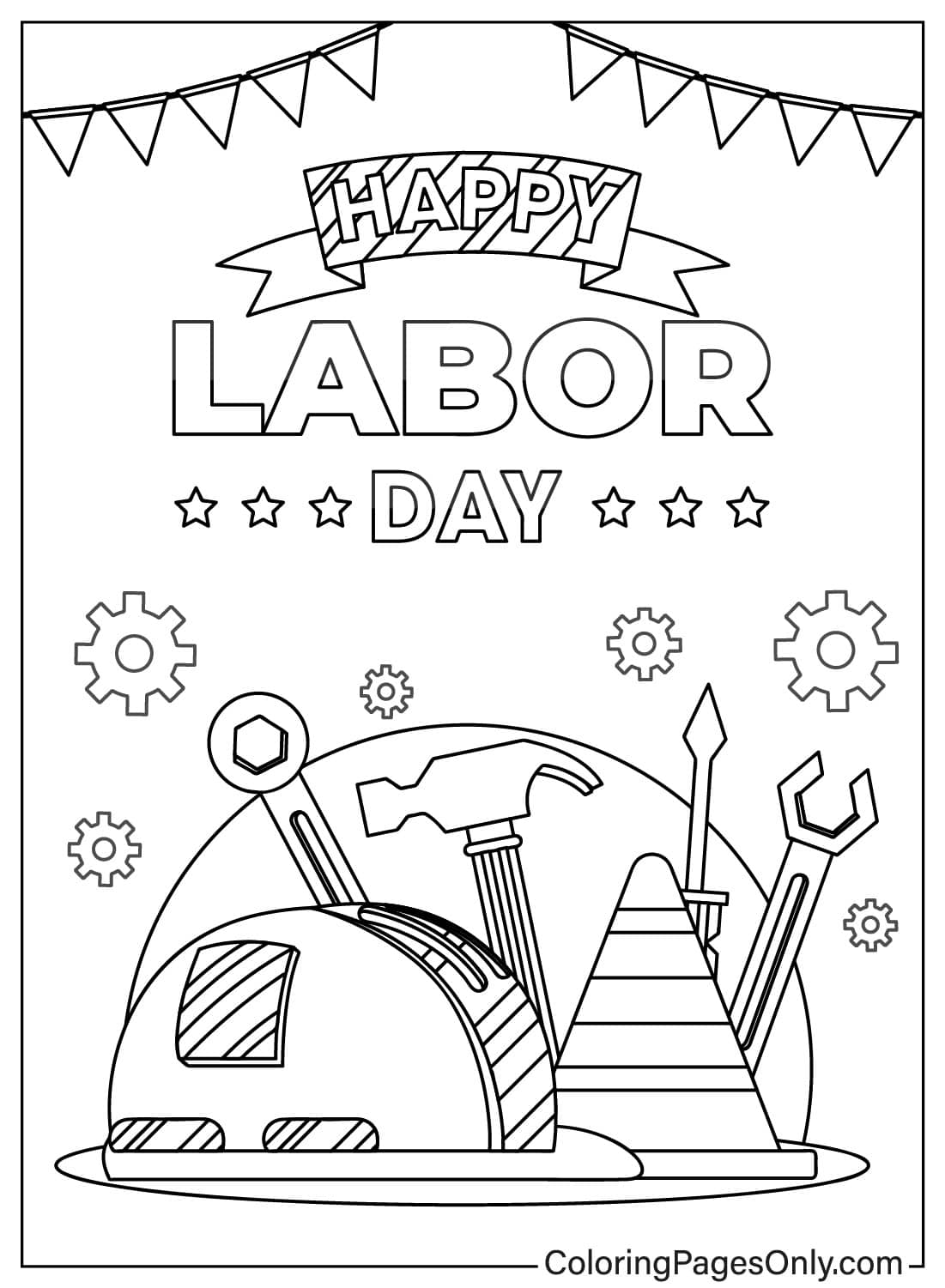 Easy Labor Day Pdf - Free Printable Coloring Pages