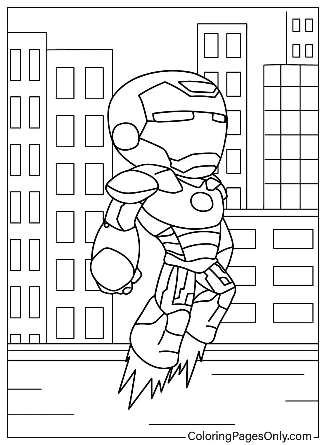 Fun Iron Man - Free Printable Coloring Pages