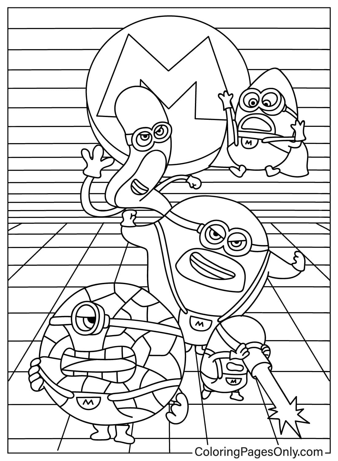 17 Mega Minions Coloring Pages - ColoringPagesOnly.com