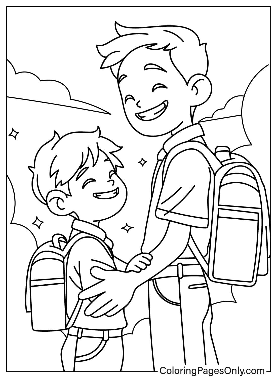 Happy First Day Of School Free Printable Coloring Pages