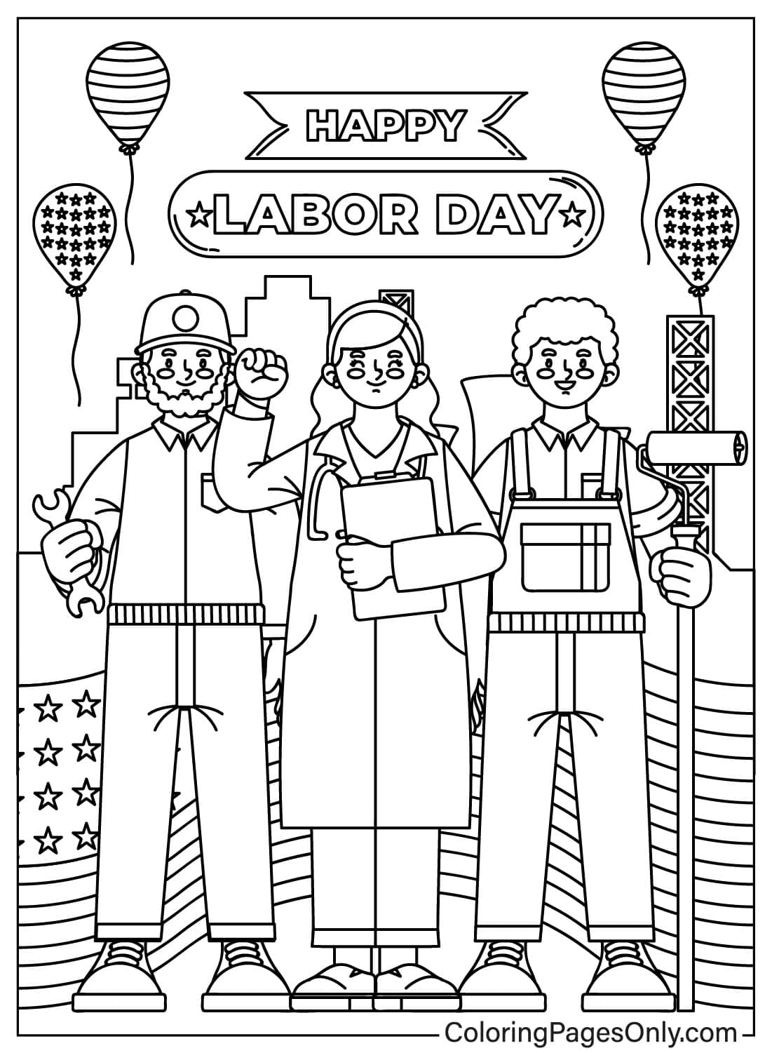 20 Labor Day Coloring Pages Free Printable PDF Online Coloring 20 Labor Day Coloring Pages Free Printable PDF Online Coloring