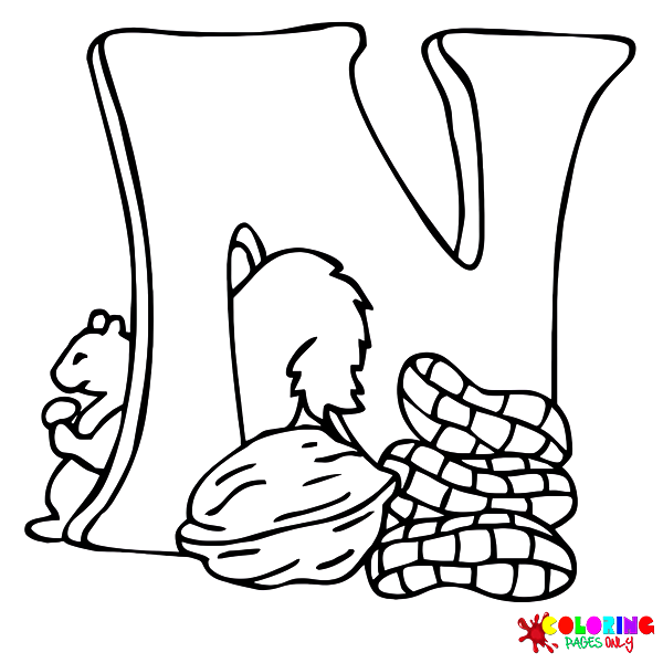 Letter N Coloring Pages