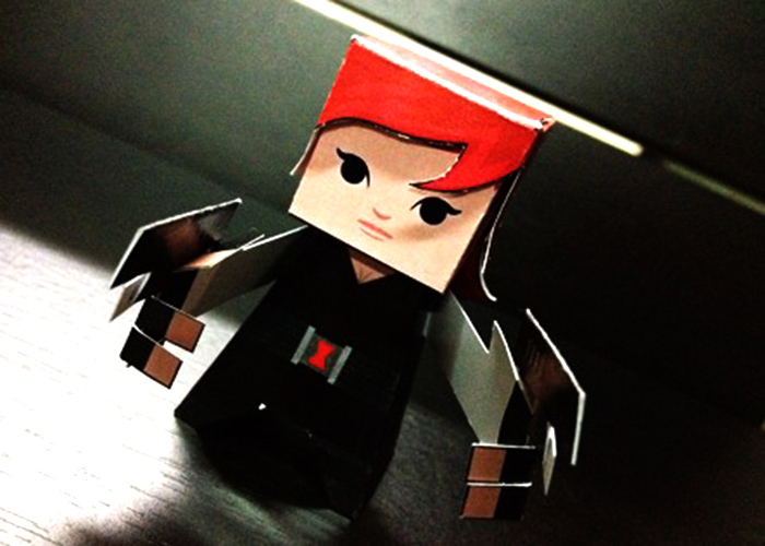 Making A Black Widow Paper Toy